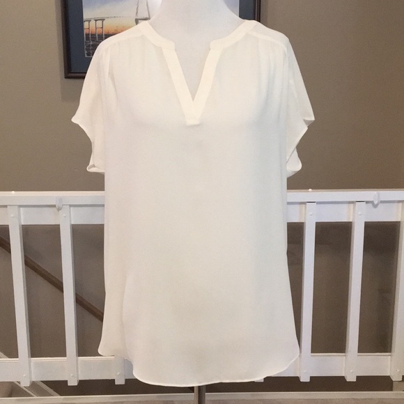 Banana Republic Tops - NWT Banana Republic Sheer Ivory Blouse Size M